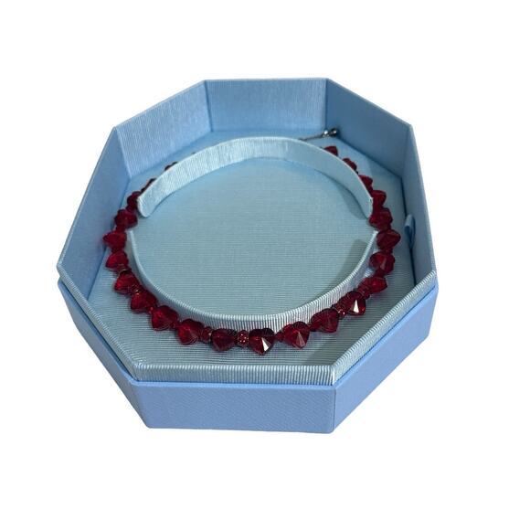 Swarovski Somnia necklace Mixed cuts, Heart, Red, Ruthenium plated - Picture 2 of 8